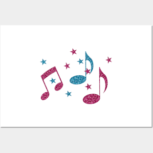 pailette musical note Posters and Art